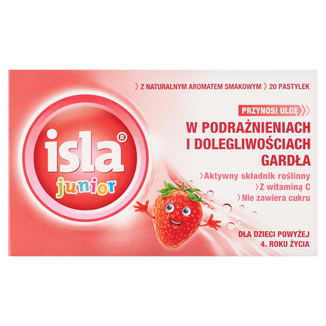 Isla Junior, smak truskawkowy, 20 pastylek - 2 - zdjęcie produktu