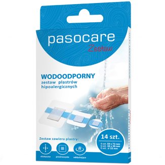 Pasocare Wodoodporny, zestaw plastrów hipoalergicznych, 14 sztuk - zdjęcie produktu