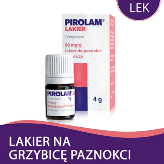 Pirolam 80 mg/ g, lakier do paznokci leczniczy, 4 g USZKODZONE OPAKOWANIE - 2 Pirolam 80 mg/ g, lakier do paznokci leczniczy, 4 g USZKODZONE OPAKOWANIE - 2 - zdjęcie produktu