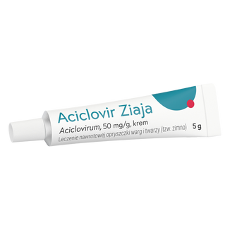 Aciclovir Ziaja 50 mg/ g, krem, 5 g Aciclovir Ziaja 50 mg/ g, krem, 5 g - zdjęcie produktu