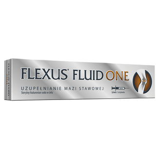Flexus Fluid One 20mg/ ml, żel do wstrzykiwań dostawowych, 3 ml x 1 ampułkostrzykawka Flexus Fluid One 20mg/ ml, żel do wstrzykiwań dostawowych, 3 ml x 1 ampułkostrzykawka - zdjęcie produktu
