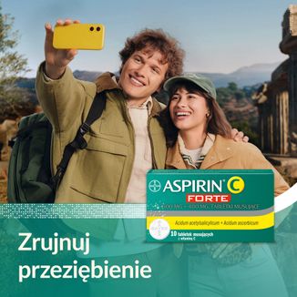 Aspirin C Forte 800 mg + 480 mg, 10 tabletek musujących - 2 - zdjęcie produktu