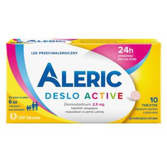 Aleric Deslo Active 2,5 mg, 10 tabletek ulegających rozpadowi w jamie ustnej - zdjęcie produktu