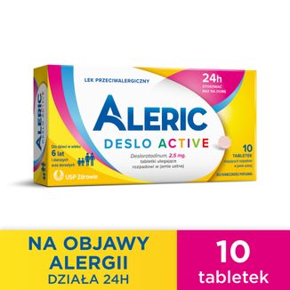 Aleric Deslo Active 2,5 mg, 10 tabletek ulegających rozpadowi w jamie ustnej - 2 - zdjęcie produktu