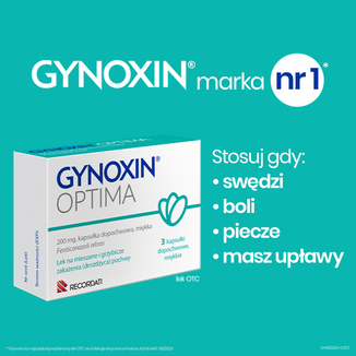 Gynoxin Optima 200 mg, 3 kapsułki dopochwowe miękkie - 4 - zdjęcie produktu
