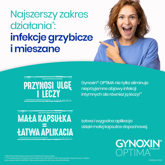 Gynoxin Optima 200 mg, 3 kapsułki dopochwowe miękkie - 5 - zdjęcie produktu