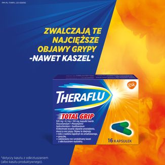 Theraflu Total Grip 500 mg + 6,1 mg + 100 mg, 16 kapsułek - 3 Theraflu Total Grip 500 mg + 6,1 mg + 100 mg, 16 kapsułek - 3 - zdjęcie produktu