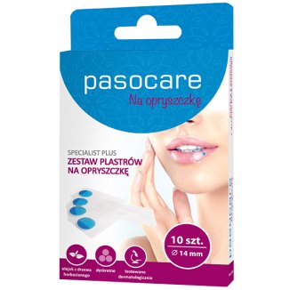 Pasocare Specialist Plus, plastry na opryszczkę, 14 mm, 10 sztuk - zdjęcie produktu