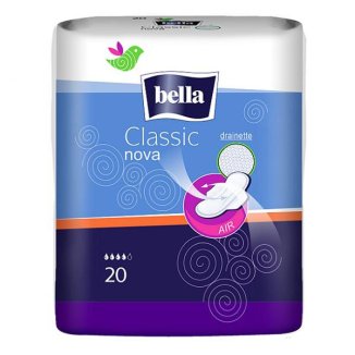 Bella Classic Nova, podpaski higieniczne Drainette ze skrzydełkami, 20 sztuk - zdjęcie produktu