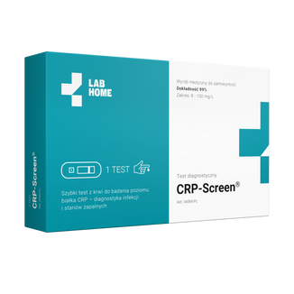 LabHome CRP-Screen, ultraczuły test CRP, 4 zakresy wyniku, diagnostyka podłoża infekcji (wirus czy bakteria), 1 sztuka - zdjęcie produktu