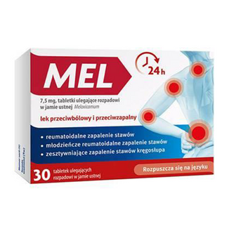 Mel 7,5 mg, 30 tabletek ulegających rozpadowi w jamie ustnej  - 2 - zdjęcie produktu