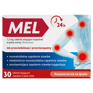 Mel 7,5 mg, 30 tabletek ulegających rozpadowi w jamie ustnej  - zdjęcie produktu