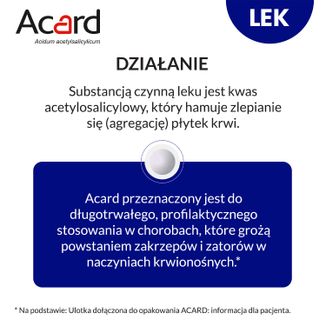 Acard 150 mg, 60 tabletek dojelitowych USZKODZONE OPAKOWANIE - 2 - zdjęcie produktu