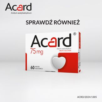 Acard 150 mg, 60 tabletek dojelitowych USZKODZONE OPAKOWANIE - 6 - zdjęcie produktu