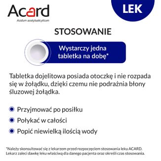 Acard 150 mg, 60 tabletek dojelitowych - 5 - zdjęcie produktu