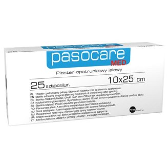 Pasocare Med, plaster opatrunkowy, jałowy, 10 cm x 25 cm, 1 sztuka - zdjęcie produktu