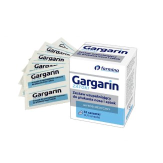 Gargarin, zestaw do płukania zatok, uzupełniający, 32 saszetki USZKODZONE OPAKOWANIE - zdjęcie produktu