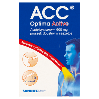 ACC Optima Active 600 mg, proszek doustny, 10 saszetek - 2 - zdjęcie produktu