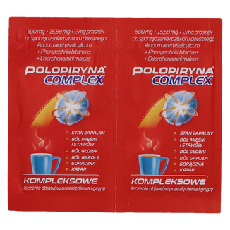 Polopiryna Complex 500 mg + 15,58 mg + 2 mg, 8 saszetek - 4 - zdjęcie produktu
