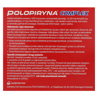 Polopiryna Complex 500 mg + 15,58 mg + 2 mg, 8 saszetek - 3 - zdjęcie produktu