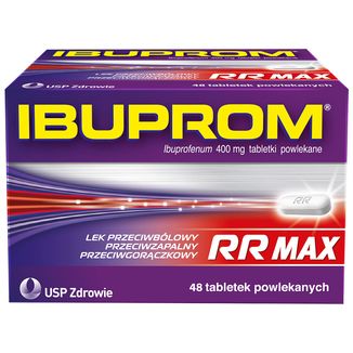 Ibuprom RR Max 400 mg, 48 tabletek powlekanych - 2 - zdjęcie produktu