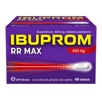 Ibuprom RR Max 400 mg, 48 tabletek powlekanych - 2 - zdjęcie produktu