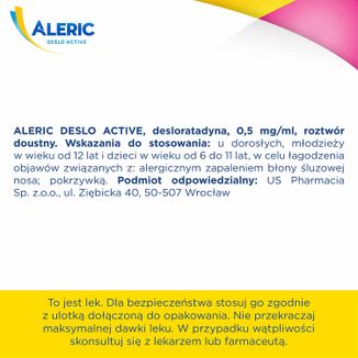 Aleric Deslo Active 0,5 mg/ml, roztwór doustny, 60 ml - 6 - zdjęcie produktu