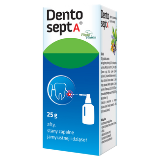 Dentosept A, płyn do stosowania w jamie ustnej, z aplikatorem, 25 g - zdjęcie produktu