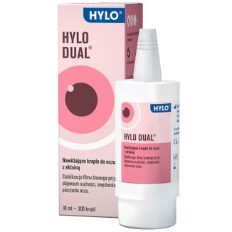 Hylo Dual, nawilżające krople do oczu z ektoiną, bez konserwantów, 10 ml - zdjęcie produktu