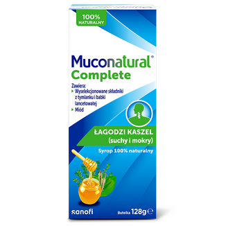 Muconatural Complete, syrop dla dzieci od 1 roku i dorosłych, 128 g - zdjęcie produktu