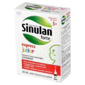 Sinulan Forte Express Junior, aerozol do nosa dla dzieci od 3 roku życia, 20 ml KRÓTKA DATA - 8 - zdjęcie produktu