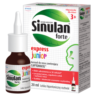 Sinulan Forte Express Junior, aerozol do nosa dla dzieci od 3 roku życia, 20 ml KRÓTKA DATA - 7 - zdjęcie produktu