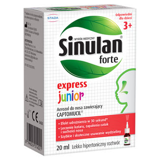 Sinulan Forte Express Junior, aerozol do nosa dla dzieci od 3 roku życia, 20 ml KRÓTKA DATA - 9 - zdjęcie produktu