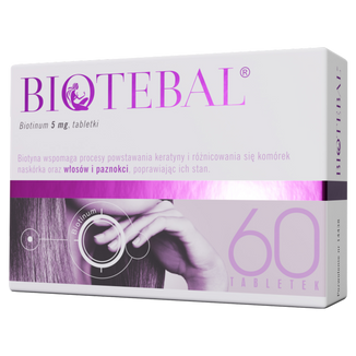 Biotebal  5mg, 60 tabletek KRÓTKA DATA - zdjęcie produktu