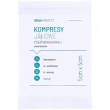 SEMA Protect, kompresy jałowe z gazy, 17-nitkowe, 12-warstwowe, 5 cm x 5 cm, 3 sztuki - miniaturka zdjęcia produktu