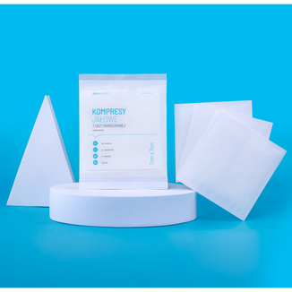 SEMA Protect, kompresy jałowe z gazy, 17-nitkowe, 12-warstwowe, 7 cm x 7 cm, 3 sztuki - 2 - zdjęcie produktu