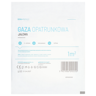 SEMA Protect, gaza jałowa, 17-nitkowa, 1 m2, 1 sztuka - zdjęcie produktu