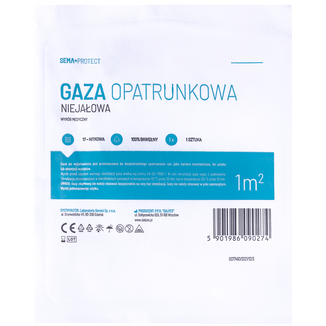 SEMA Protect, gaza niejałowa, 17-nitkowa, 1 m2, 1 sztuka - zdjęcie produktu
