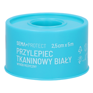 SEMA Protect, przylepiec tkaninowy, 2,5 cm x 5 m, 1 sztuka - zdjęcie produktu