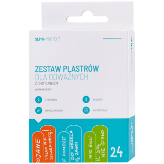 SEMA Protect Zestaw plastrów dla odważnych, z opatrunkiem, 24 sztuki - zdjęcie produktu