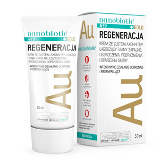 Nanobiotic Med Gold Regeneracja, łagodzący krem ze złotem, 50 ml - 2 - zdjęcie produktu