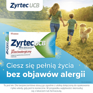Zyrtec UCB 10 mg, 10 tabletek powlekanych - 6 - zdjęcie produktu