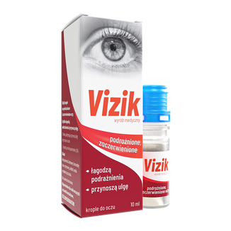 Vizik Podrażnione i zaczerwienione oczy, krople do oczu, 10 ml - zdjęcie produktu