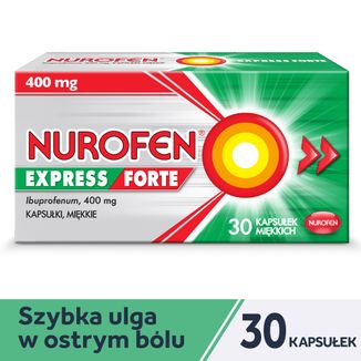 Nurofen Express Forte 400 mg, 30 kapsułek miękkich - 2 - zdjęcie produktu