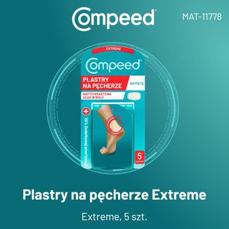 Compeed, plastry na pęcherze na piętach dla aktywnych, hydrokoloidowe, średnie, 5 sztuk - 2 - zdjęcie produktu