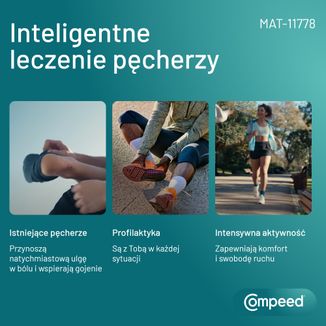 Compeed, plastry na pęcherze na piętach dla aktywnych, hydrokoloidowe, średnie, 5 sztuk - 5 - zdjęcie produktu