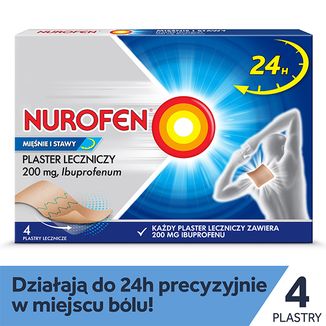 Nurofen Mięśnie i Stawy 200 mg, plaster leczniczy, 4 sztuki - 2 - zdjęcie produktu