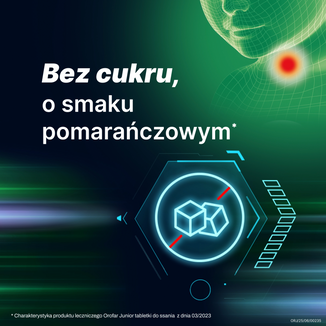 Orofar Junior 1 mg + 1 mg, dla dzieci powyżej 6 lat, smak pomarańczowy, 24 tabletki do ssania - 6 - zdjęcie produktu