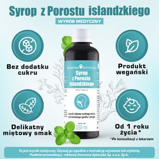 Syrop z Porostu Islandzkiego, od 1 roku życia, 250 ml - 3 - zdjęcie produktu