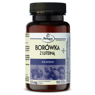 Herbapol Borówka z Luteiną+, 90 kapsułek - zdjęcie produktu